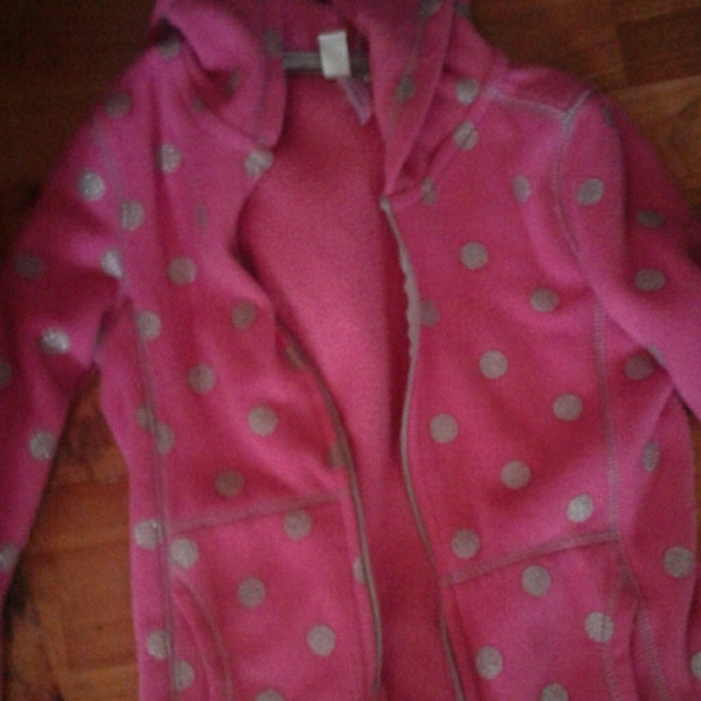 Girl pink silver hoodie